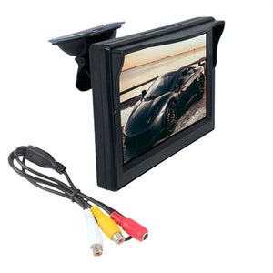 Monitor de vídeo de carro de 4,3 polegadas TFT LCD 2 Way Entrada digital para estacionamento Câmera traseira reversa Visualização DVD VCD Acessório de carro