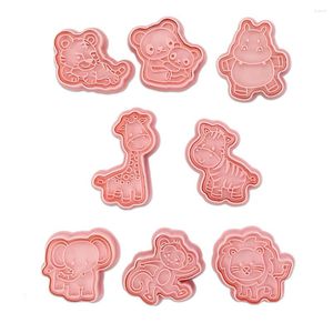 Baking Moulds 8 Pieces Cookie Homemade Molds PP Chocolate Stamping Plates Shaping Utensils Bakery Chef Stamper Kitchen