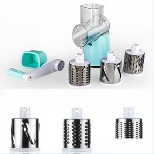 Fruit Vegetable Tools Mti Function Hand Cranked Vegetable Cutter Stainless Steel Drum Cheese Grater Kitchen Cooking Tools Accessor Dh6Tj