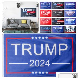 BANNER BANDS NOVO 3X5 FETE Trump 2024 Bandeira Take America Back Banner com dois ilhós de bronze para decoração de interiores e exteriores Decoração DHYSQ