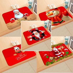 Christmas Decorations 2022 Santa Claus Snowman Bathroom Mat Decoration For Home Merry Ornaments Navidad Year