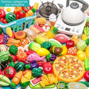キッチンはフードキッズプラスチックキッチンのおもちゃのショッピングカートセットカットフルーツと野菜の家シミュレーションおもちゃ初期教育ガールギフト221105
