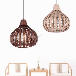 Pendant Lamps Southeast Asian Rattan Lights Vintage Led Hanging Lamp Bedroom Living Room Home Decor Restaurant Kitchen Light Fixtures