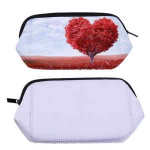 Bolsa de almacenamiento de neopreno de sublimación en blanco DIY bolsos de mujer bolsas de cosméticos impermeables con cremallera para adultos niños bb1105