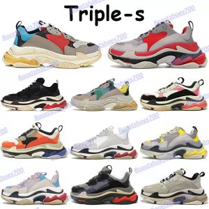 Balencigigas Balencigas Balencaigaity Shoe Designer Shoes Triple S Mens Castary Shoes Grey Beige Green Yellow White White Rose Gold Silve Ufay 3HRV