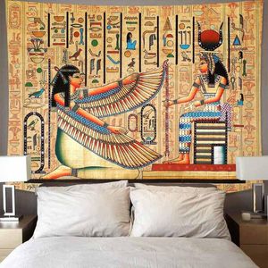 Gobelin w stylu egipskim kolorowy gobelin wiszący mandala faraoh bedspread rzut hipis bohemia