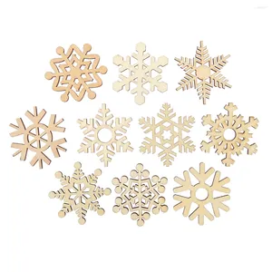 Christmas Decorations Wooden Snowflake Cutoutcrafts Wood Tags Gift Cutouts Tree Glitter Unfinished Decoration Ornaments Diy Kits Ornament