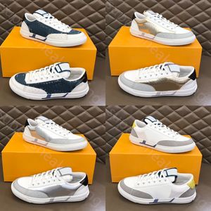 New Calfskin Sneakers Designer Running Running Shoes White Black Leather Famous Brands Comfort Outdoor Trainers Men Sapato de caminhada casual 38-44