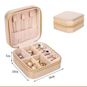 Smyckeslådor Ny arrangör Display Storage Box Travel Earrings Halsband Ring Holder Case Drop Delivery SMTRU