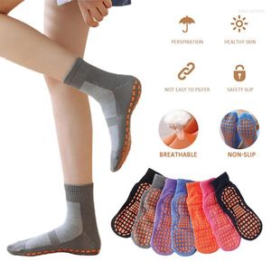 Men's Socks 3/5 Pairs Trampoline For Adult & Child Silicone Dots Anti Slip Sports Elasticity Breathable Floor Foot Massage