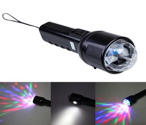 2 su colorato a LED da W RGB Flashlight Light Torcia Dual Use Disco Disco Party Club Holiday Laser Laser Lampada Flashligh5956313