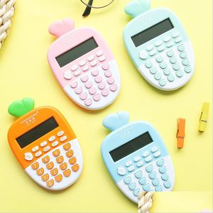 Calculators Carrot Shape Electronic Calcator Portable 12Digit Calcators Office Stationery For Financial 20220614 D3 Drop Delivery Sc Dh08Q