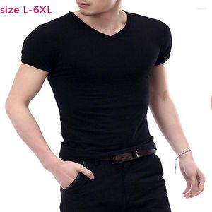 Camisetas masculinas de chegada de moda clássica de verão masculino curto lycra lycra bottoming algodão vil de-deco