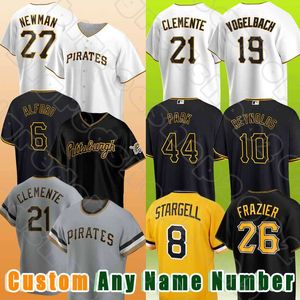 8 Willie Stargell 21 Roberto Clemente Camisas de beisebol Piratas Andrew Bryan Reynolds McCutchen Ke'Bryan Hayes Mitch Keller Ji Hwan Bae Oneil Cruz Derek Shelton Davis