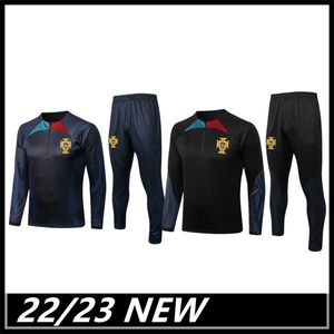 2022-2023 Portugisiska män Soccer Tracksuit Jacket 2223 Portugues Joao Felix Surtetement Football Training Suit Jogging Chandal Futbol