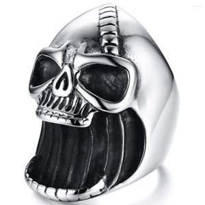 Pierścienie ślubne fntycm butelka otwieracz do butelki Punk Skull nierdzewna dla mężczyzn Holder Beer Anillos Bague Homme Anel Masculino