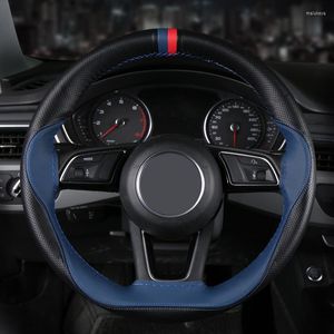 Steering Wheel Covers Sewing Black Synthetic Suede Car For F30 F31 F34 F20 F21 F22 F23