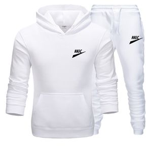 Nytt märke Träningsoverall för män Fritid Huvtröjor Byxor Tvådelade set Sportkläder Ull Sweatshirts Jogging Man Set Träningsoveraller