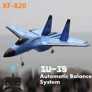 Electricrc Aircraft FX-820 SU-35 Zdalny samolot samolot 2,4G Slider Drone Fighter Hobby Plane EPP Foam Toys Outdoor 221104
