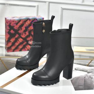 Högkvalitativ häl stövlar designer läder ankel boot louiseity stilfulla kvinnor vinterstövlar sexiga och varm viutonity gsdcc