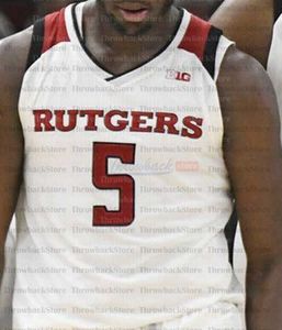 Jerseys de basquete Rutgers personalizados Scarlet Knights College Basketball Jerseys 4 Mulcahy 5 Clifford Omoruyi 10 Montez Mathis 11 Mamadou Doucoure 1 Palmquist 21