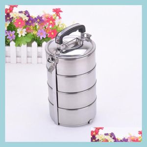 with Boxes Bento Bags Handle Jar Stainless Round Steel Vacuum Lunch Box Practical Heat Resistant Container High Quality Dhmxo