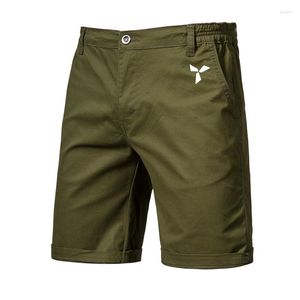 Мужские шорты Summer Men 2022 Сплошные на молнии повседневные короткие брюки эластичная талия комбинезоны зеленая черная одежда моды