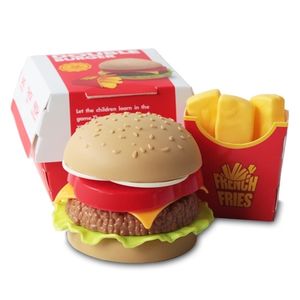 Mutfaklar Yemek Çocuk Simülasyon Oyuncakları Oyuncak Hamburger Patates Kızartması Mutfak Oyuncak Seti Minyatür Atıştırmalık Burger Eğitim Bebek 221105