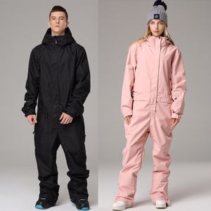 Skiing Suits Suit Women's Outdoor Snowboard Jacket Men Hooded Overalls Windproof Waterproof Set Snow Pants Jumpsuit 221104