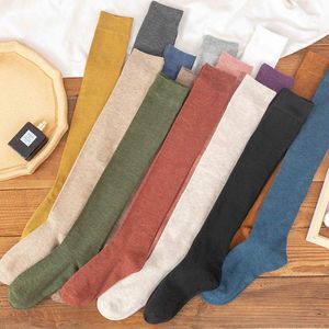 Women Socks Fashion Cotton Stocking Solid Over Knee Thigh JK Long StockingsTight Girls Dress Calcetine Medias