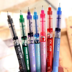 Luxury Needle Type Gel Pens Straight Liquid Yype Color Pen Water Stationery Office School Supplies Writing 0.5mm