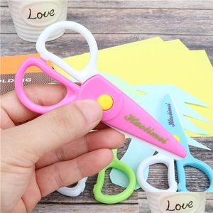 Scissors Child Safety Scissors Prevent Hand Injury Diy Po Plastic Student Scissors/Papercutting Drop Delivery Home Garden Tools Dhsra