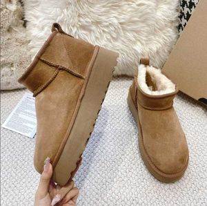Boots Women Classic Mini Platform Boot Ultra Matte Fur Snow Suede Wool Blend Comfort Winter Designer Ankle Booties Size 35-40 2342