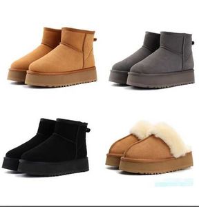 Boots Snow Snow Designer Women Platform Mini Boot Real Leather Loade Bottom Booties Австралия Cowboy Winter The Warm Shoes Eu43 32Sugg