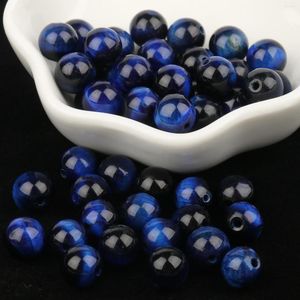 Perlen Großhandel natürlicher blauer Tiger Augenstein rund losen Abstandhalter für Schmuck Herstellung von DIY -Armband Halskette 4 mm 6 mm 8 mm 10 mm