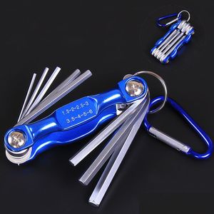 Common Tools Folding Hex Wrench Tool Metal Metric Allen Hexagonal Screwdriver Keys Hand Portable Set With Drop Delivery Office Schoo Dhaxu