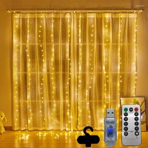 Str￤ngar 3 m sageljus Garland gardin Juldekoration LED String Lamp Copper Wire USB Outdoor For Home Bedroom Room Wedding Decor