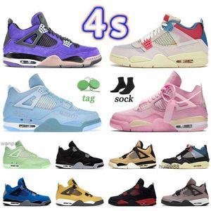 2023 men women basketball shoes 4 4s Black Cat Canvas Offs x Sail White Oreo Pure Money Infrared Military Metallic Purple Cool GreyJORDON JORDAB