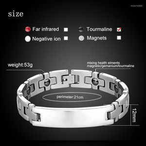 Bangle Woman Hand Hand Stainless Aço Bracelet Moda Casal Saúde Saúde Turmalina Four Elements Jewelry Gift 2022