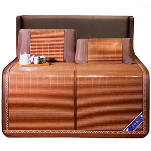 Filtar Summer Bambu Mat Children's Straw Hushåll dubbelsidig Ice Silk Rattan Student Dormitory Single Filt