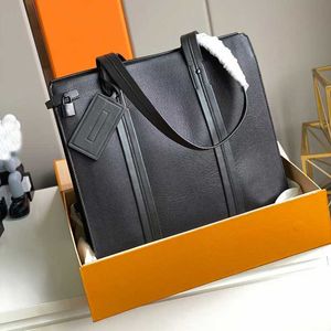 Mężczyźni czarny designerka torba skórzana laptop codziennie nosić duże torby
