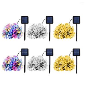 Strings 20/50LED Solar Cherry Blossom String Light Outdoor Yard Decorative Garland Lamp Long Service Life Low Calorific Value