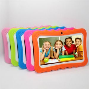 DHL Kids Brand Tablet PC 7 Quad Core Children Tablets Android 4 4 Kerstcadeau A33 Google Player WiFi Big Speaker Protective Cover 8301Q