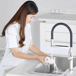 オリジナルXiaomi Youpin Dabai Kitchen Sink Sensor Faucet Pre Rinser Sprayer誘導回転可能なタッチレスワンハンドルミキサータップCyx C7 S