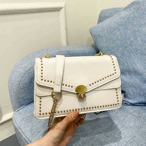 borsa a catena femminile 2022 moda nuovo stile uno spalla messenger moda per il tempo libero fibbia piccola borsa quadrata