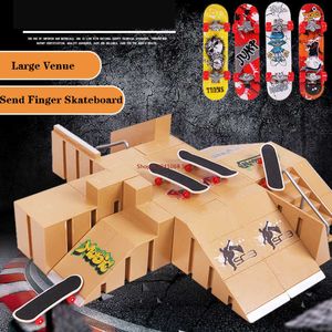 Finger Skateboards Skate Park Ramp Parts For Tech Practice Deck Children Gift Set Fingerboard Toys