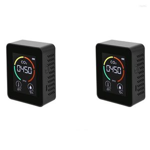 2Pcs Air Monitor CO2 Carbon Dioxide Detector Quality Temperature Humidity Fast Measurement Meter For