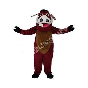 Natal Wild Boar Pig Mascot Costume de desenho animado traje de caráter terno de Halloween Tamanho da festa de aniversário da festa ao ar livre atividades de caridade