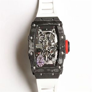 TOP-Quality Watches 44mm 42mm RM11 RM35 RM52 Skeleton NTPT Carbon Fiber Sapphire Glass Transparent Mechanical Automatic Mens Men's Watch Wristwatches