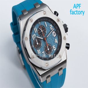 APF Factory Mens Watch Super Quality Watches 42mm 26238 Sport Platinum Chronograph Workin 12 Stopwatch Cal.3126 Ruch mechaniczny automatyczny na rękę męską na rękę 2